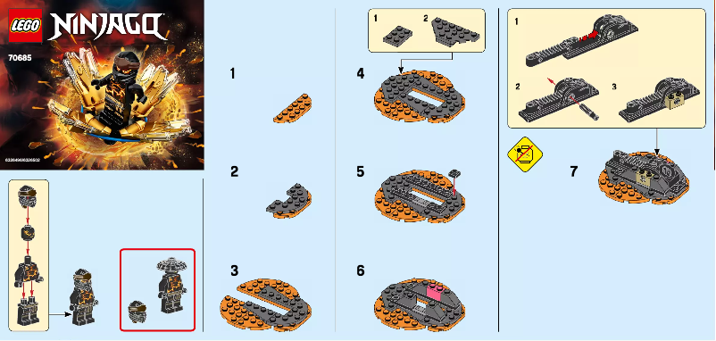 First page image of the manual for Ninjago 70685