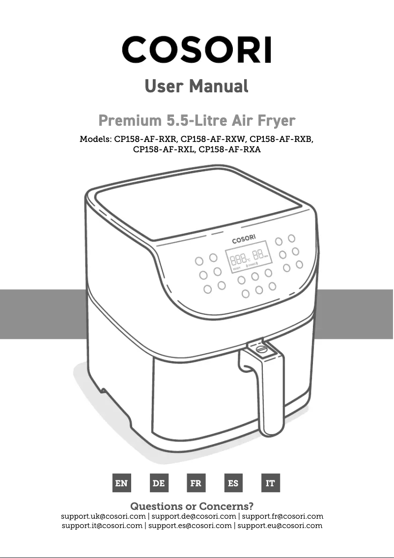 First page image of the manual for CP158