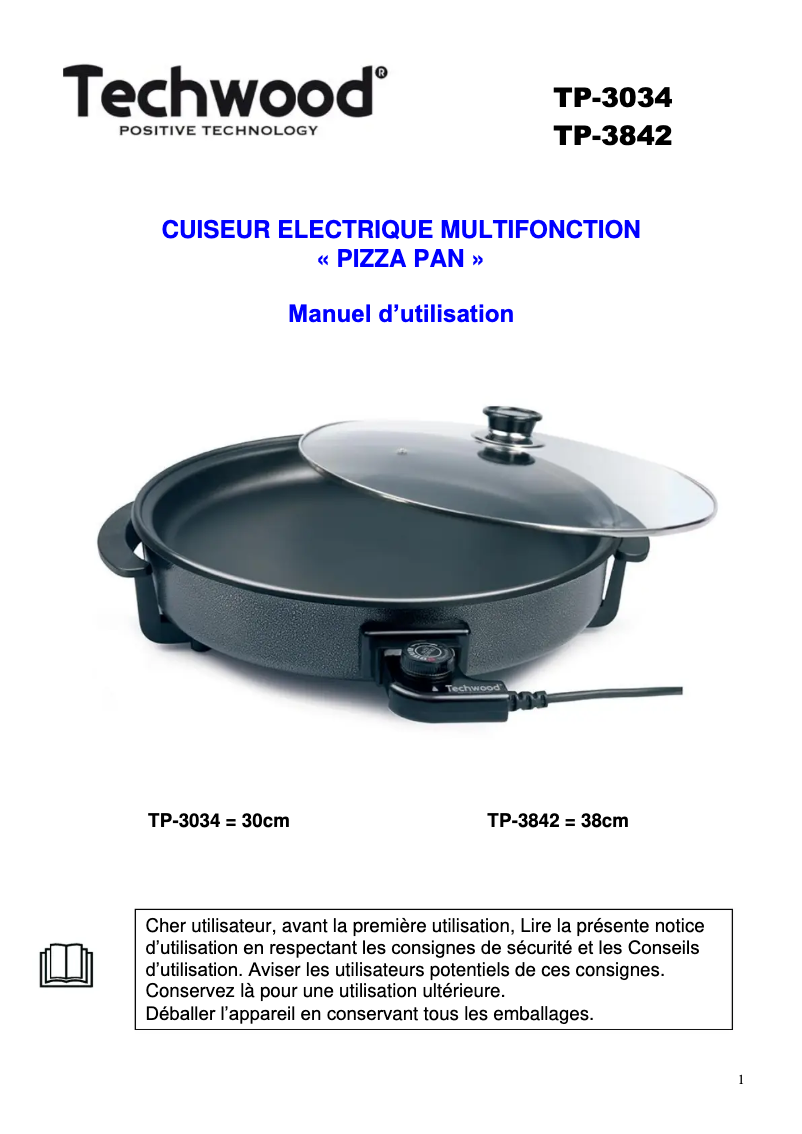 Page 1 of the manual User Manual Techwood TP-3034