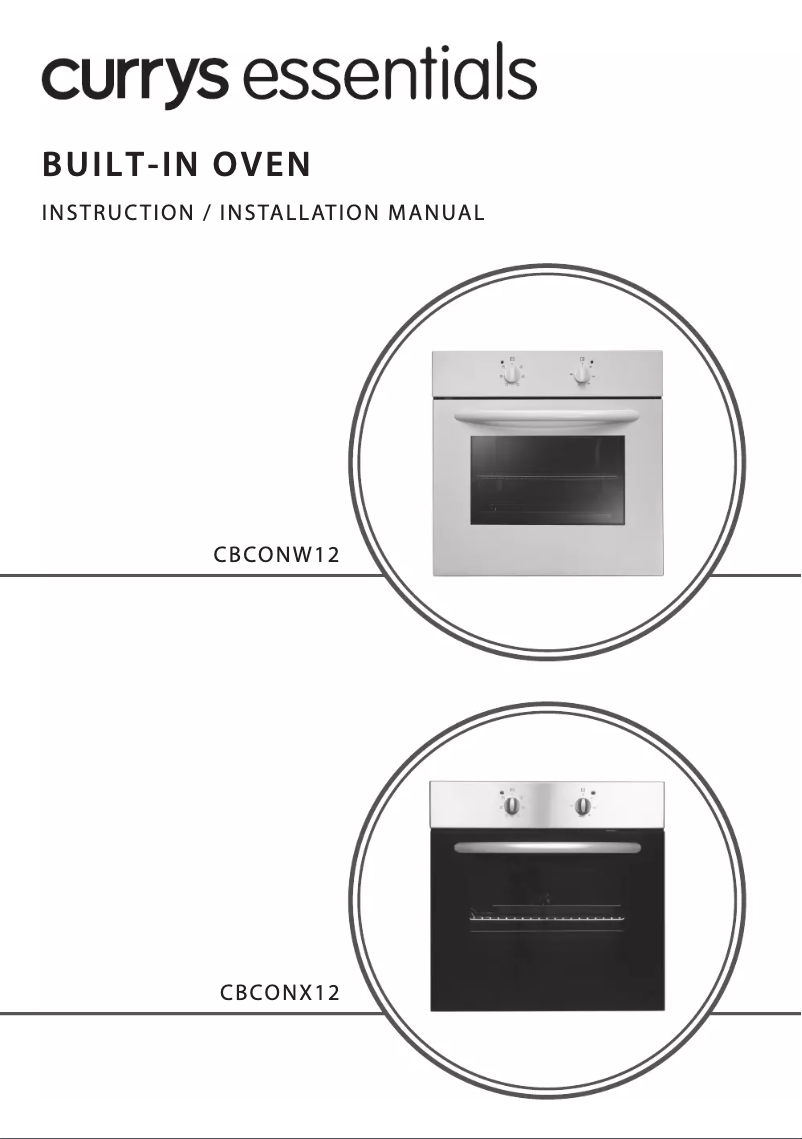 Page 1 of the manual User Manual Currys Essentials CBCONX12