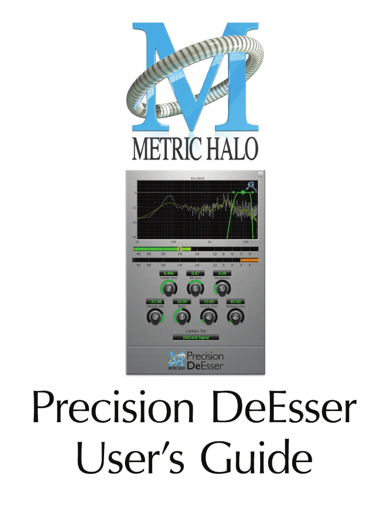 First page image of the manual for Precision DeEsser