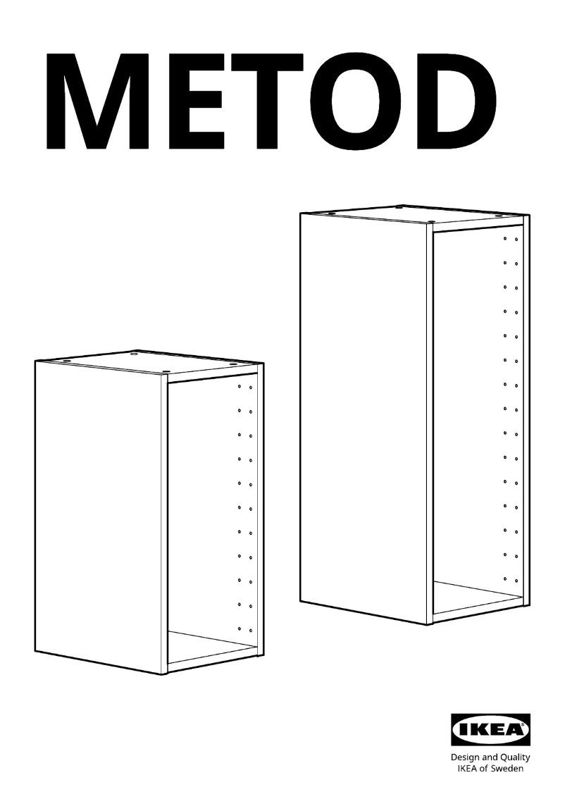 Page 1 of the manual User Manual Ikea METOD 504.172.99