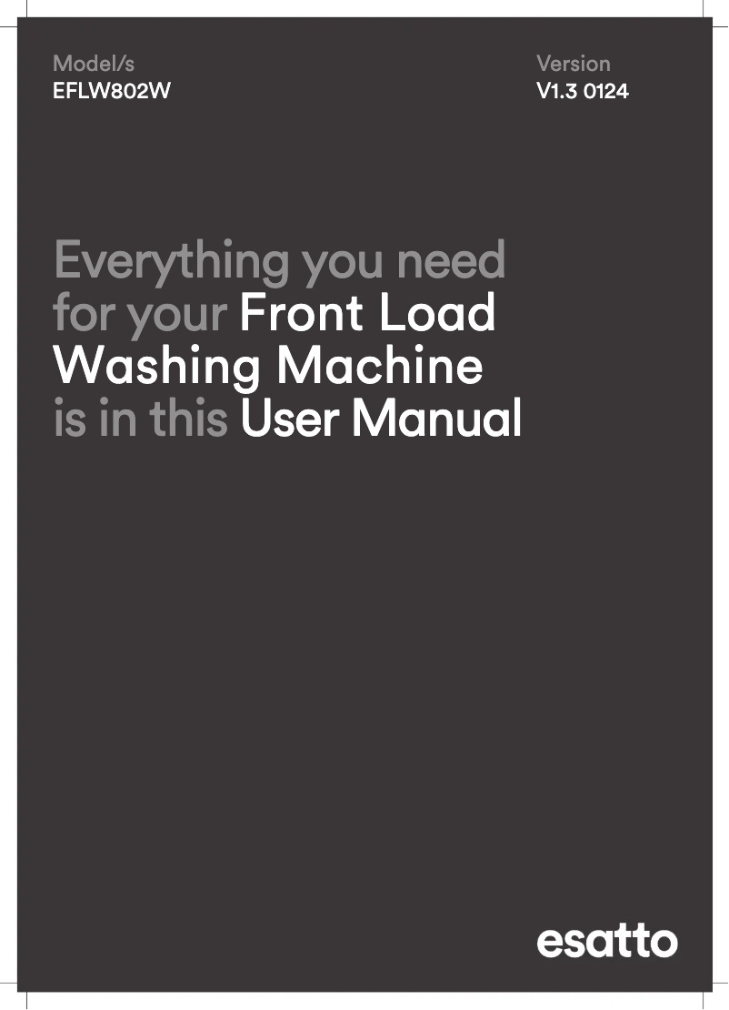 Page 1 of the manual User Manual Esatto EFLW802W