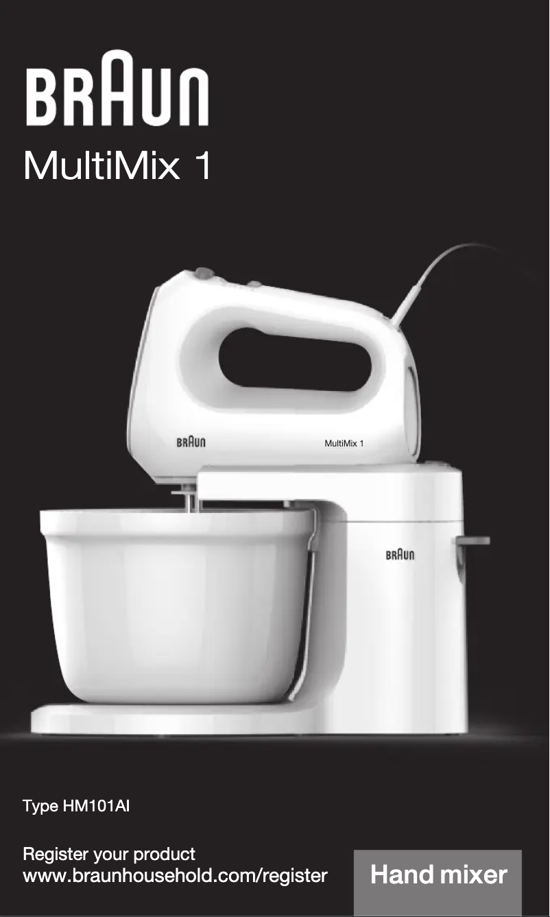 Page 1 of the manual User Manual Braun MultiMix 1