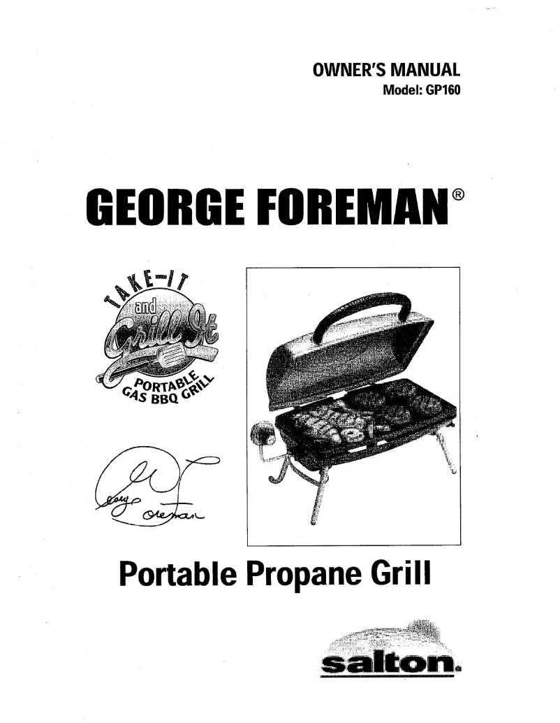 First page image of the manual for GP160