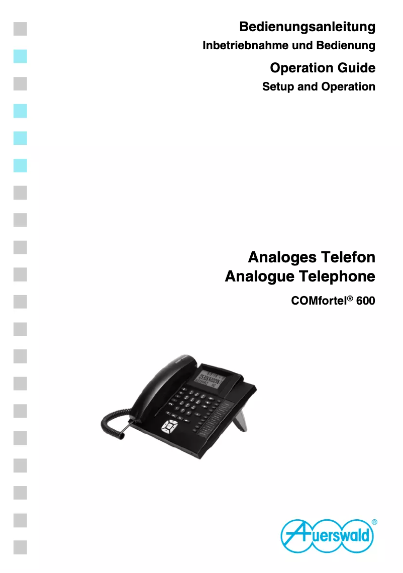 First page image of the manual for COMfortel 600