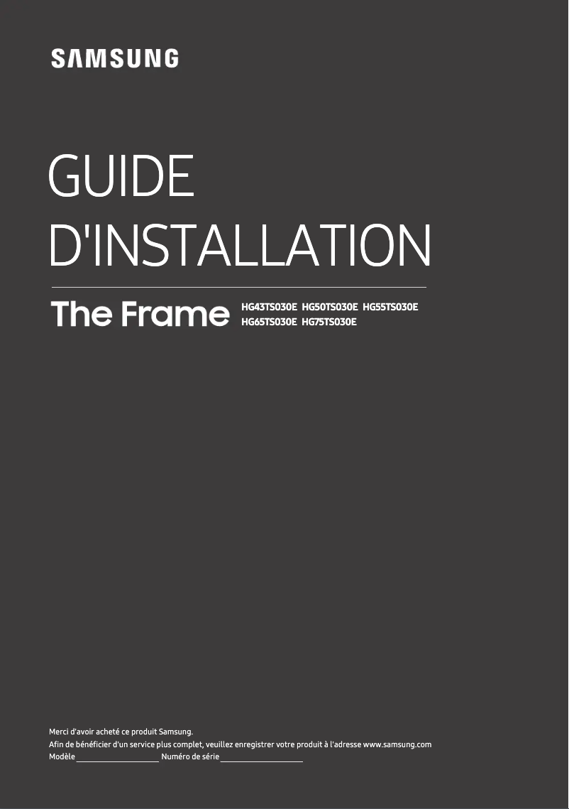 First page image of the manual for HG55TS030EB