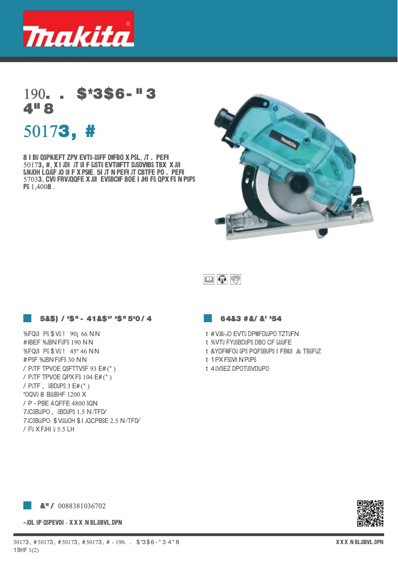 First page image of the manual for 5017RKB