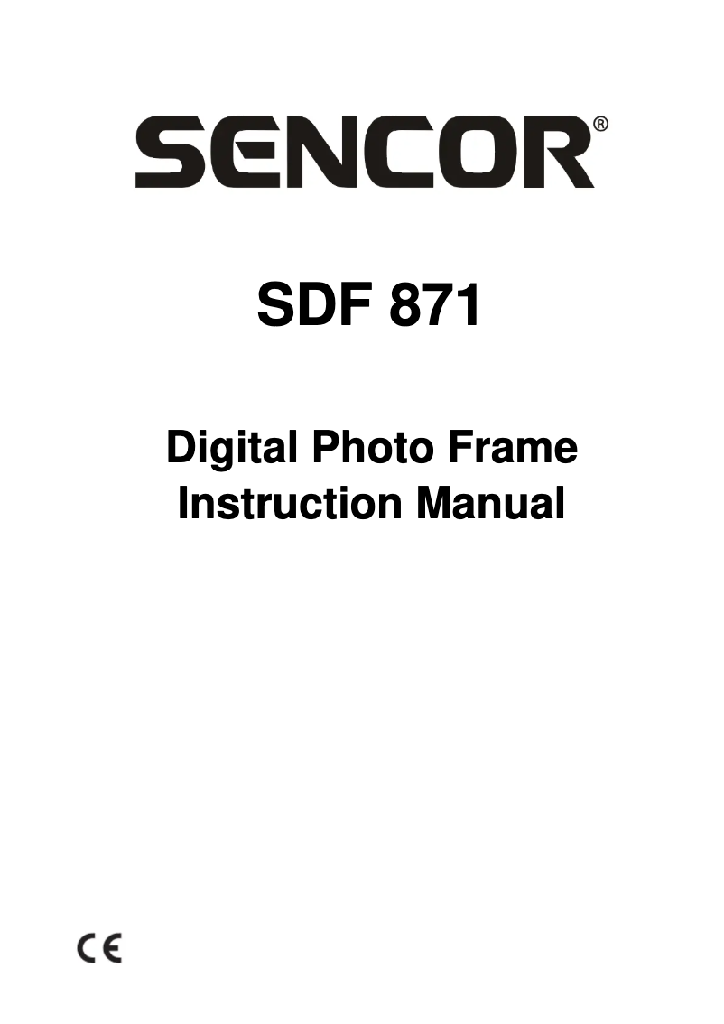 Page 1 of the manual User Manual Sencor SDF 871 W