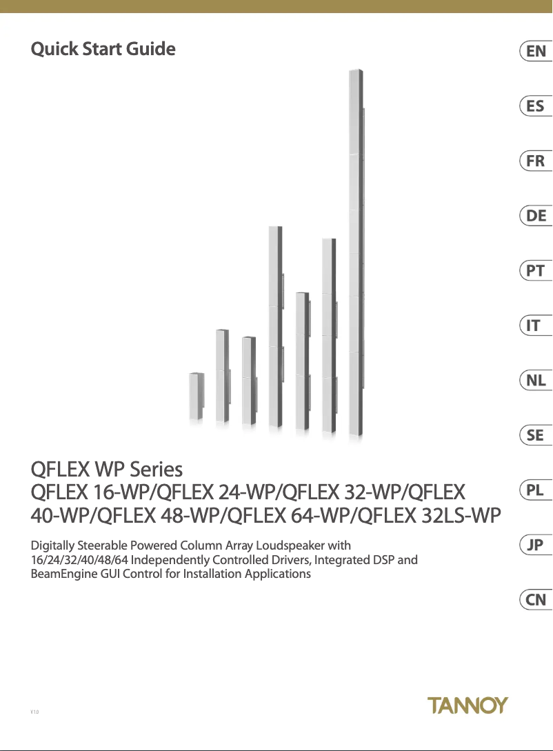 First page image of the manual for QFlex 40-WP