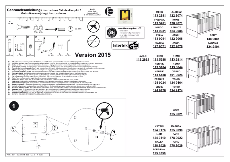 Page 1 of the manual User Manual Paidi Henrik
