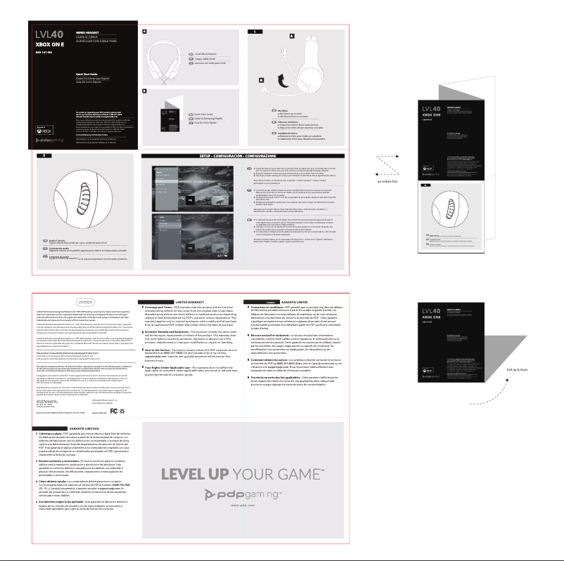 Page 1 of the manual User Manual PDP LVL40