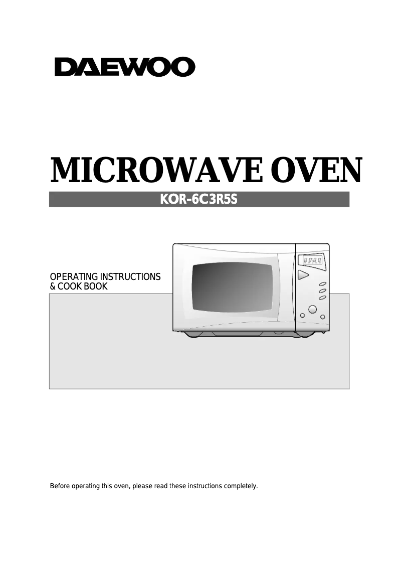 Page 1 of the manual User Manual Daewoo KOR-6C3R5S