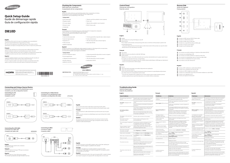 First page image of the manual for DB10D