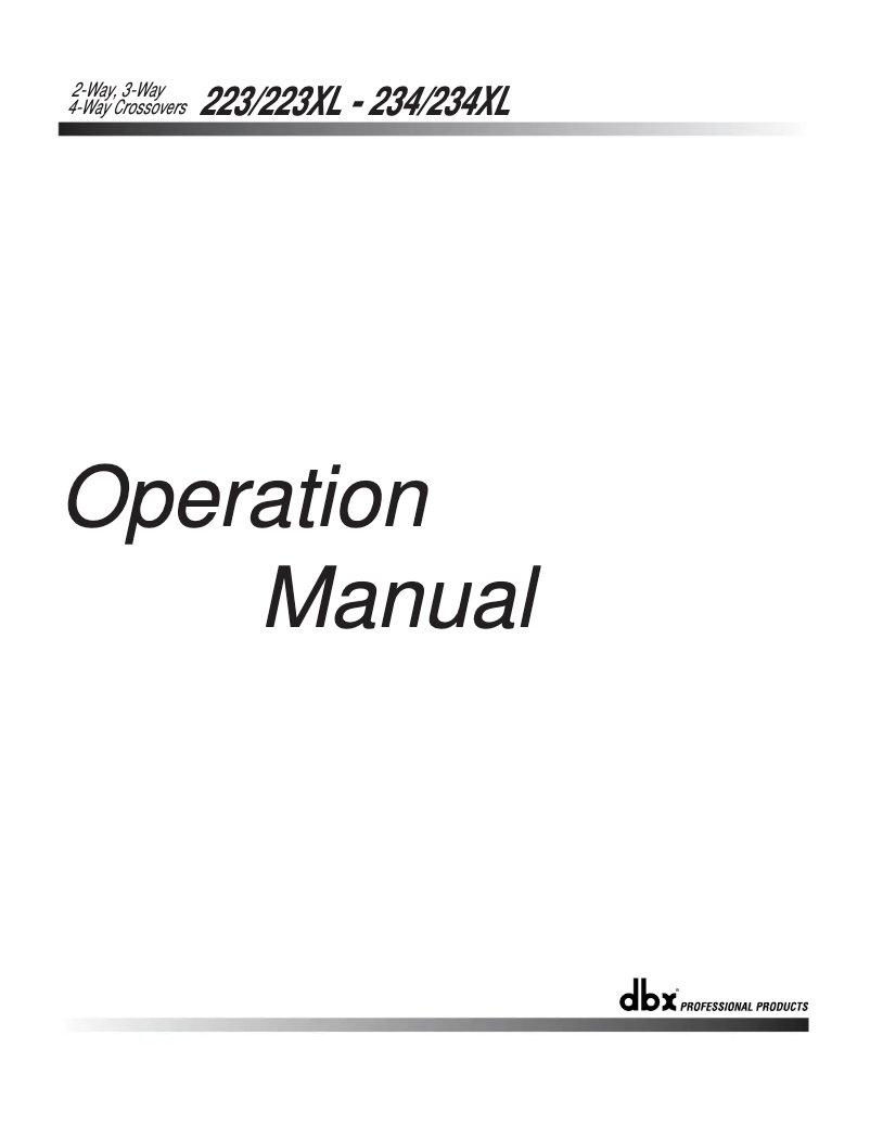 First page image of the manual for 223XL