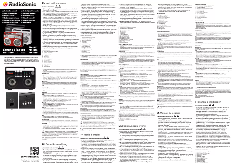 Image de la première page du manuel de l'appareil RD-1558