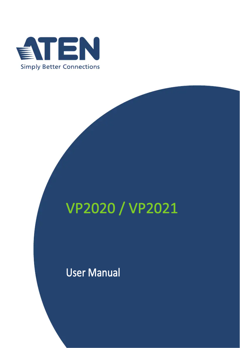 Page 1 of the manual User Manual ATen VS0202