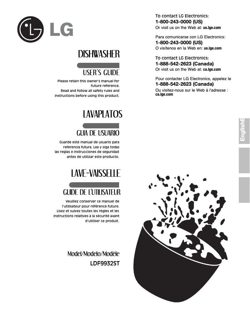 First page image of the manual for LDF9932ST