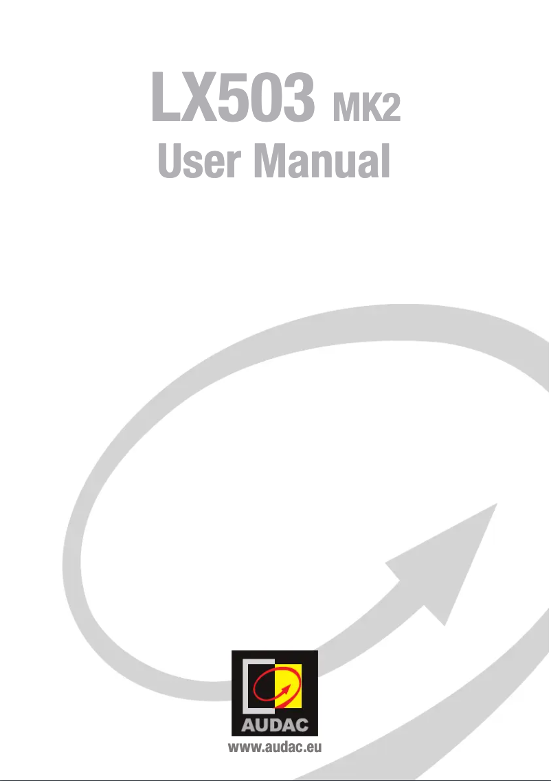 First page image of the manual for LX503MK2