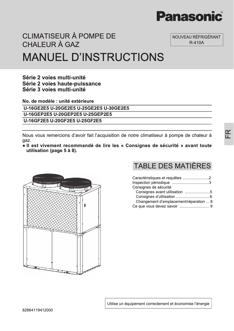 First page image of the manual for U-20GE2E5