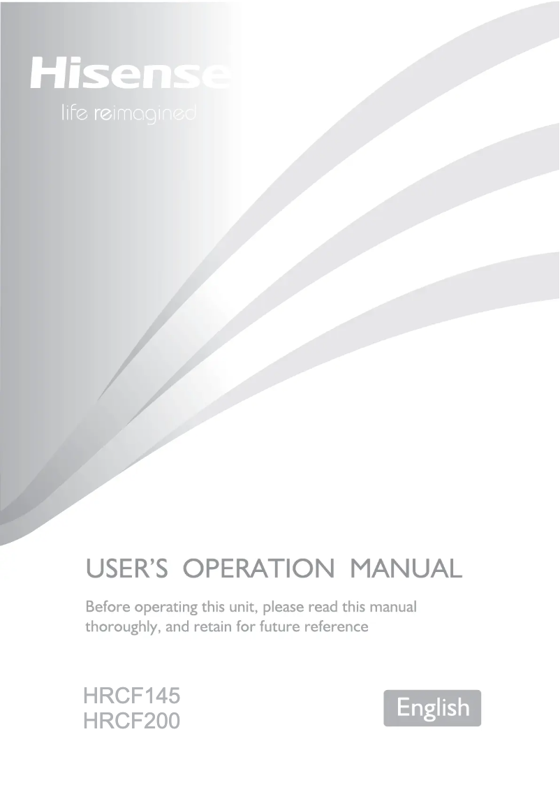 Page 1 of the manual User Manual Hisense HRCF200