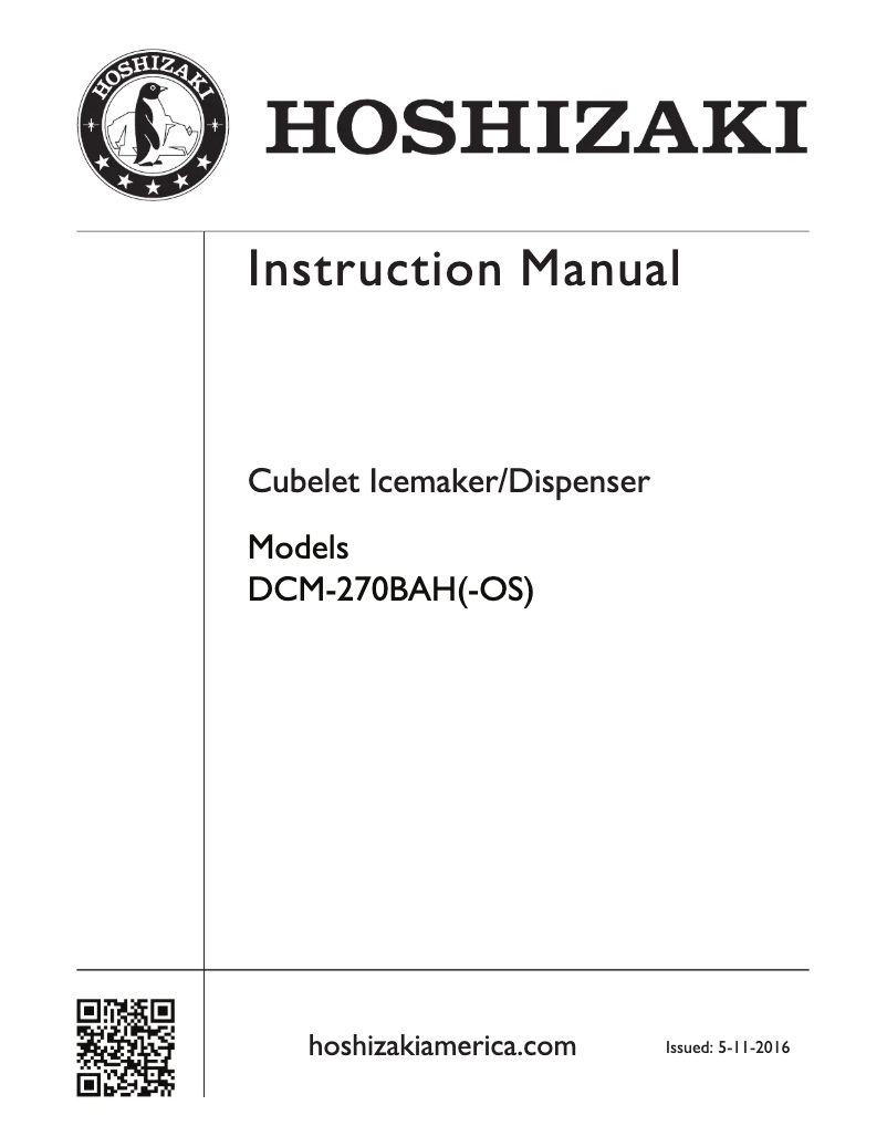 First page image of the manual for DCM-270BAH