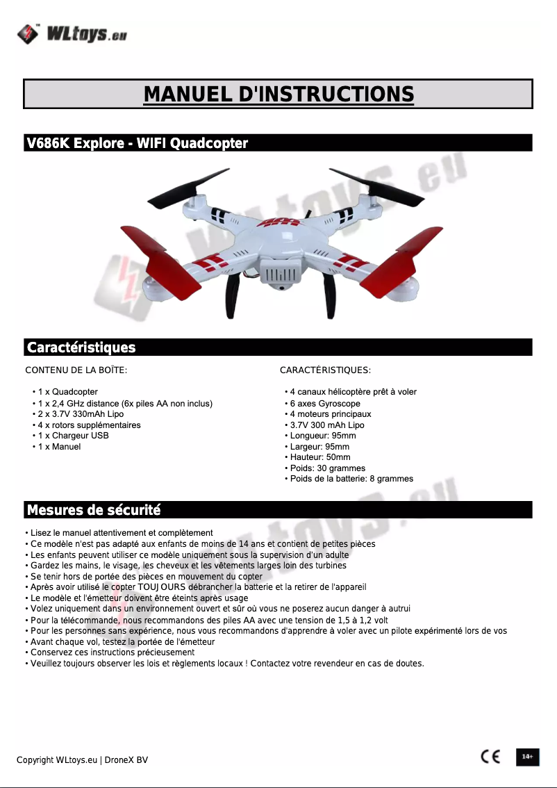 First page image of the manual for V686K - Explore