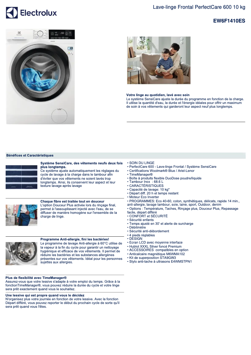 First page image of the manual for EW6F1410ES