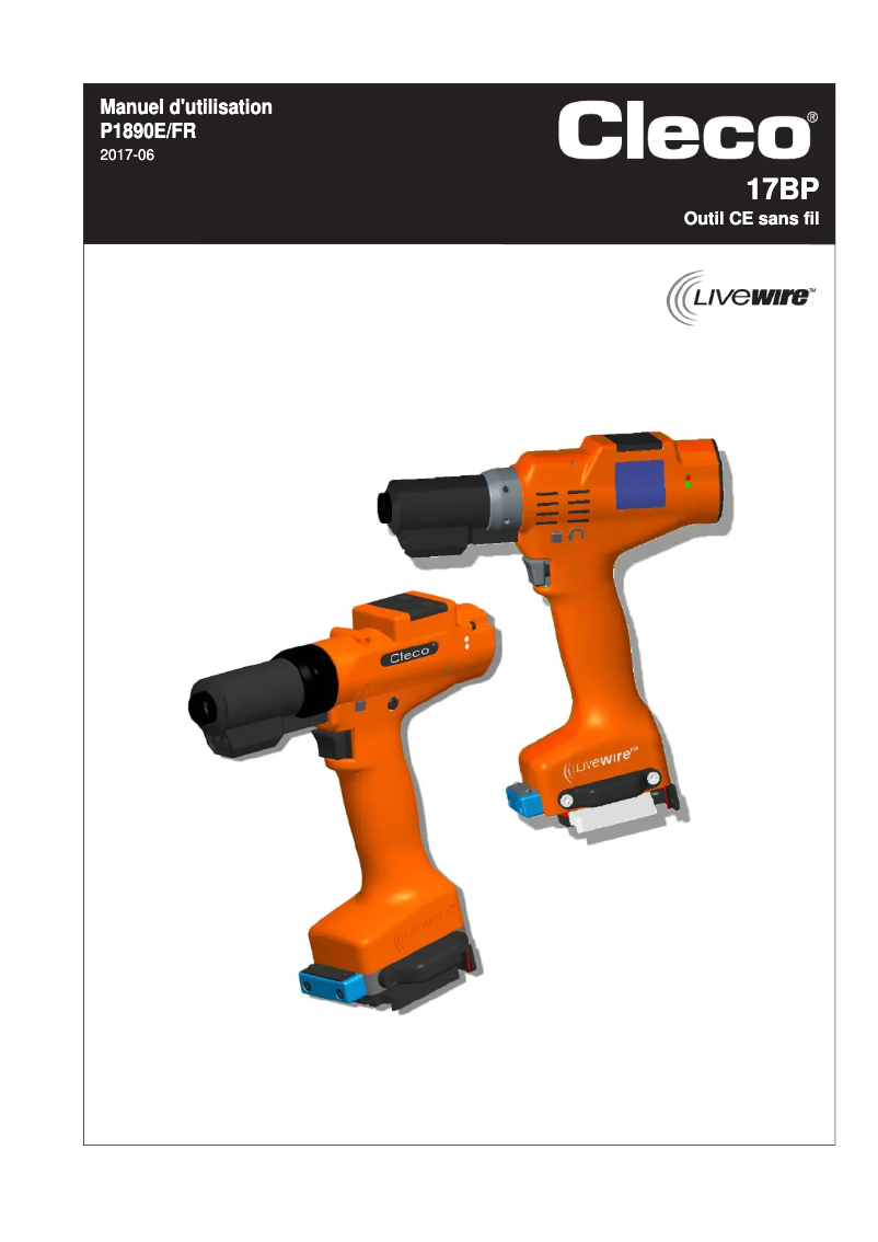 Page 1 of the manual User Manual Cleco 17BPYPB09QL