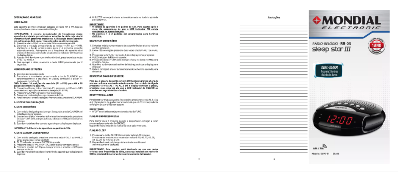 First page image of the manual for Sleep Star III RR-03