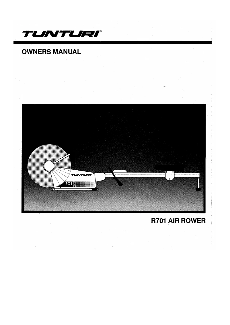 Page 1 of the manual User Manual Tunturi R701
