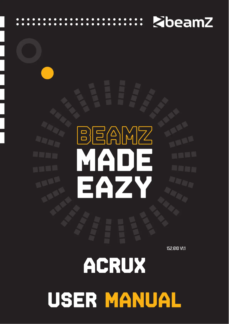 First page image of the manual for Acrux