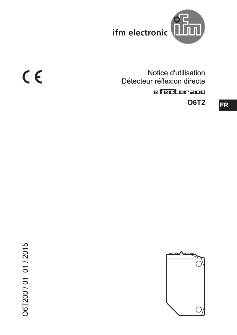 Page 1 of the manual User Manual IFM O6T210