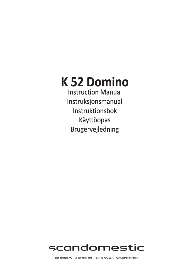 Page 1 de la notice Manuel utilisateur Scandomestic K 52 Domino