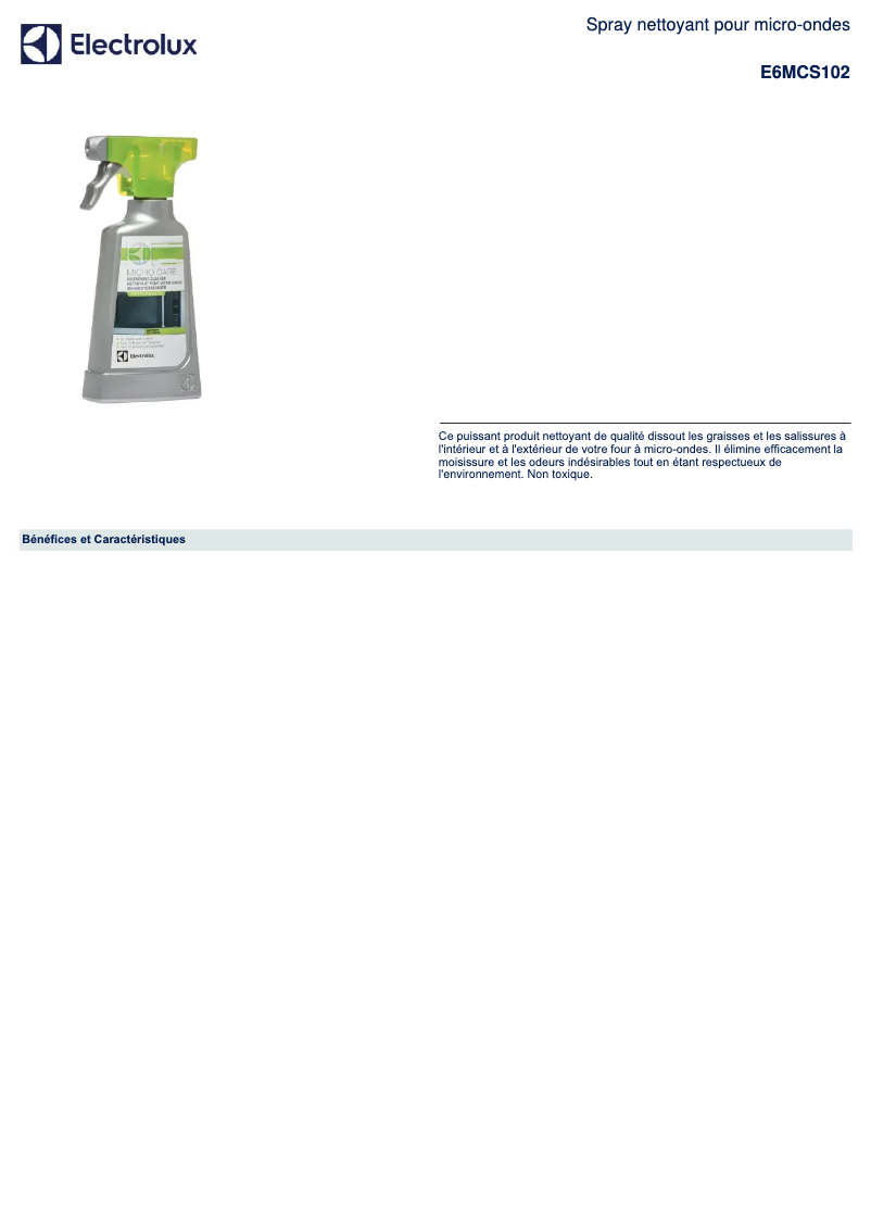 First page image of the manual for E6MCS102