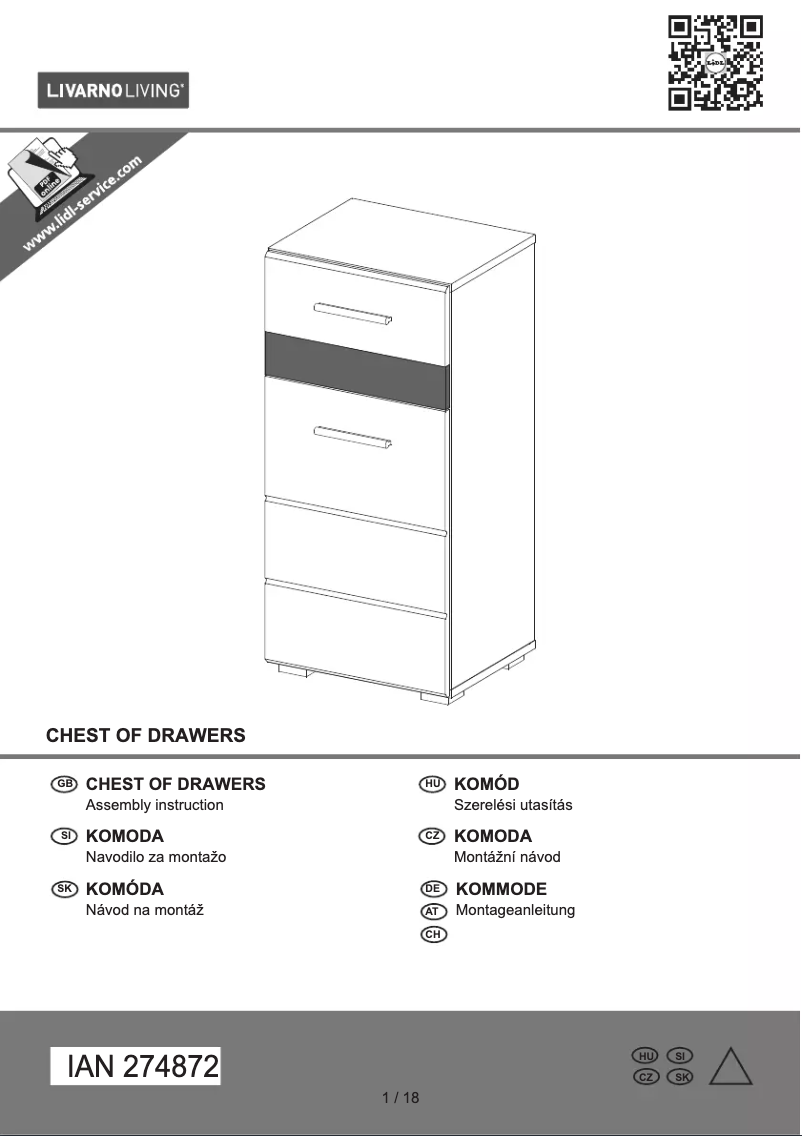 First page image of the manual for IAN 274872