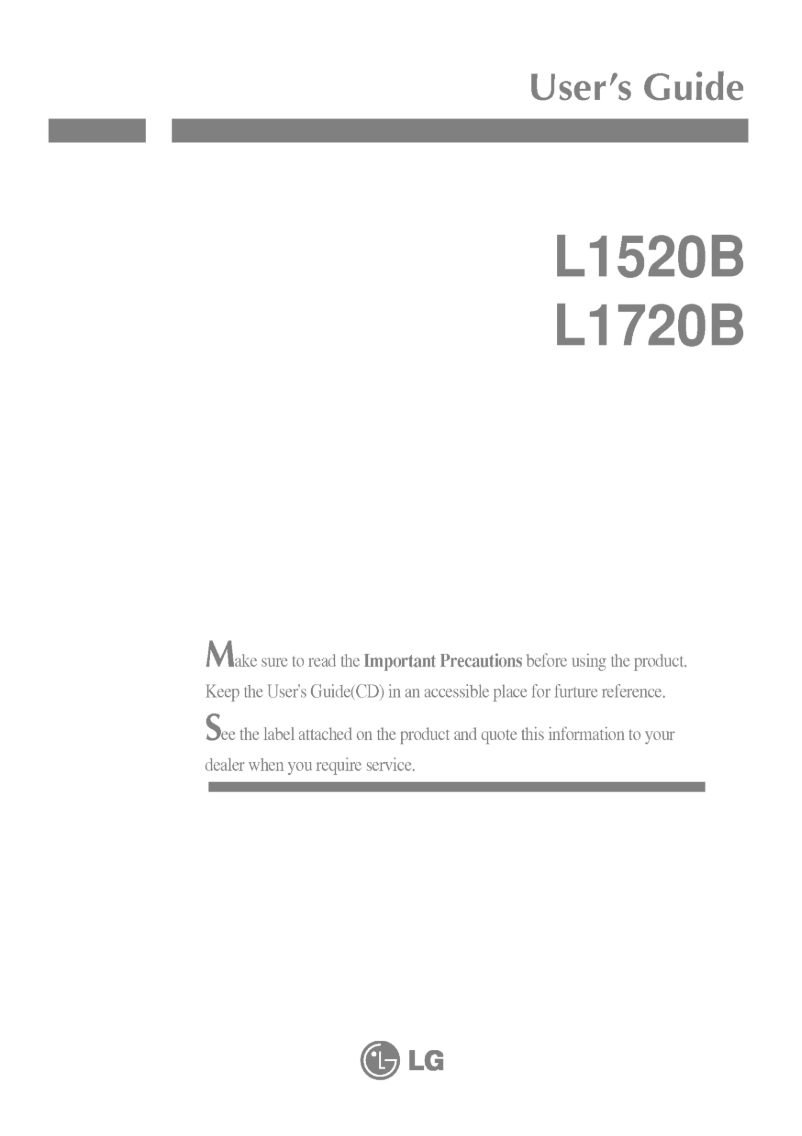 First page image of the manual for L1720BL