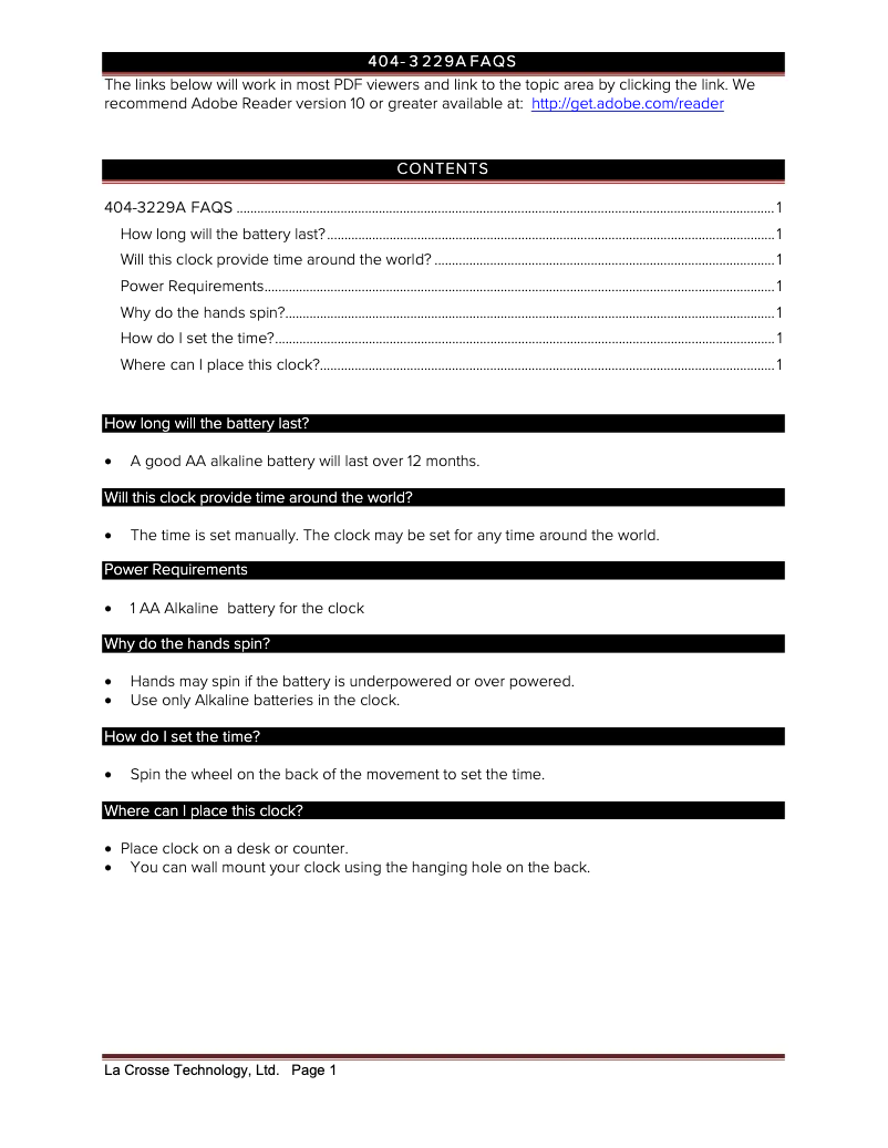 First page image of the manual for 404-3229A