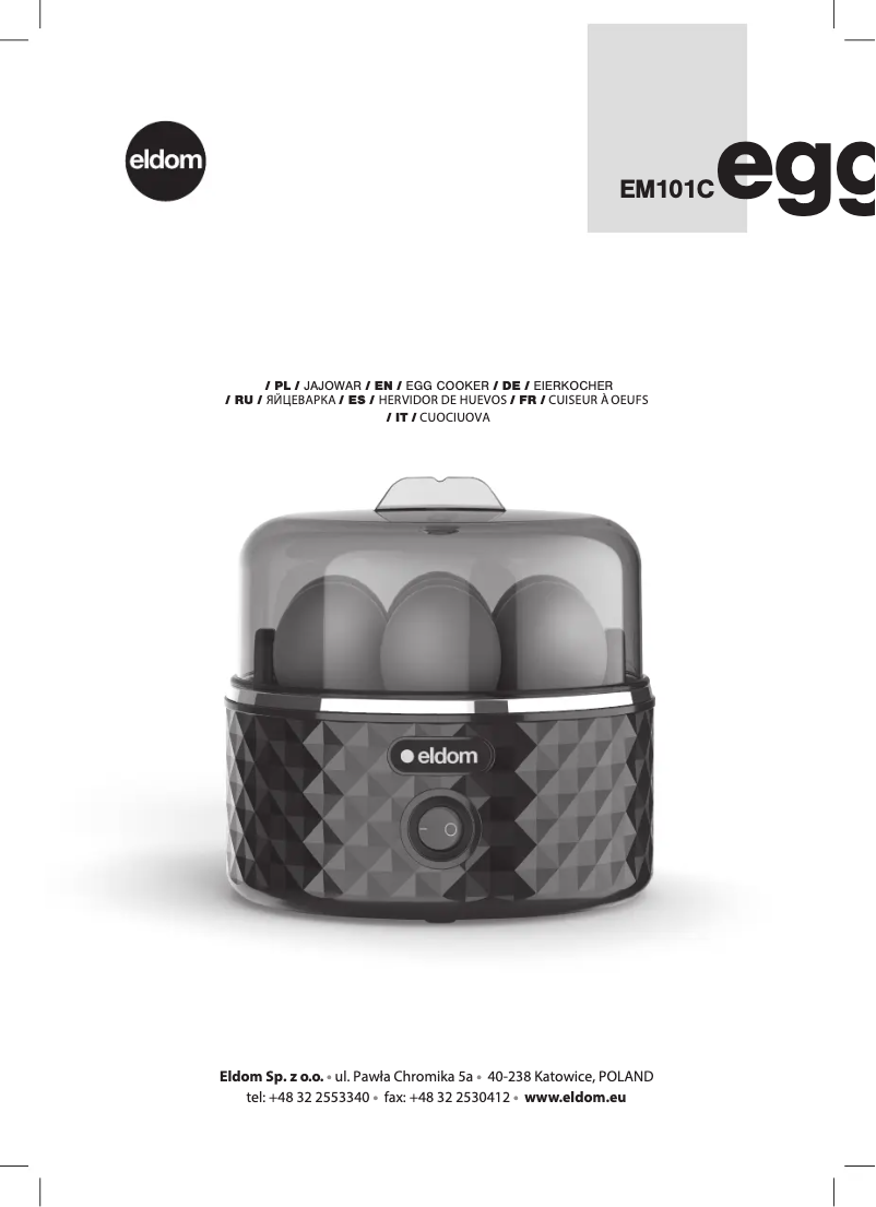 Page 1 of the manual User Manual Eldom Eggo EM101C