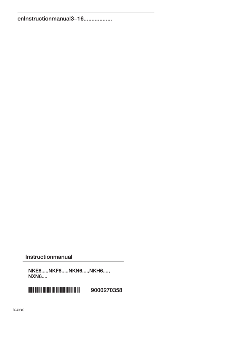 First page image of the manual for NKN645G14