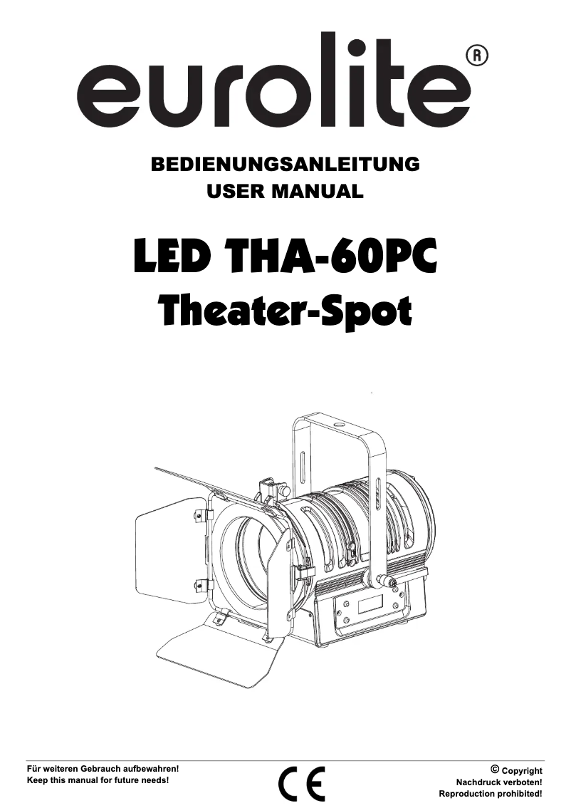 First page image of the manual for LED THA-60PC