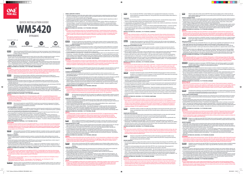 First page image of the manual for WM 5420