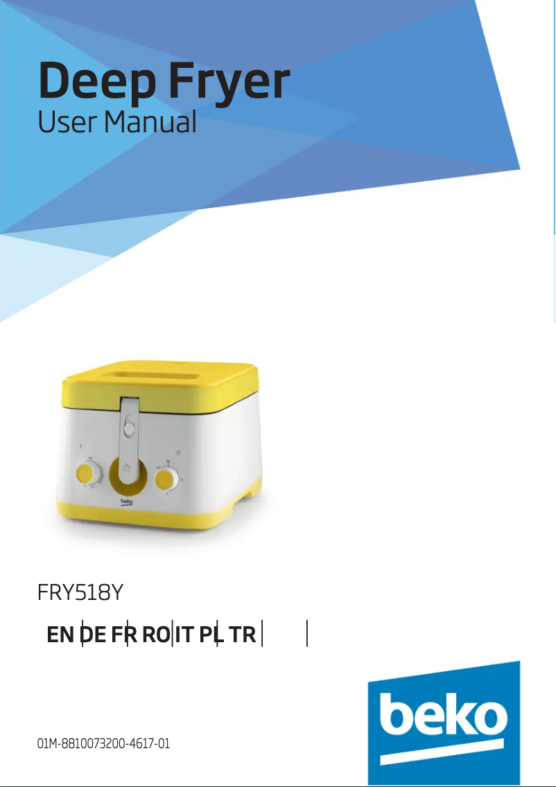 First page image of the manual for FRY518Y
