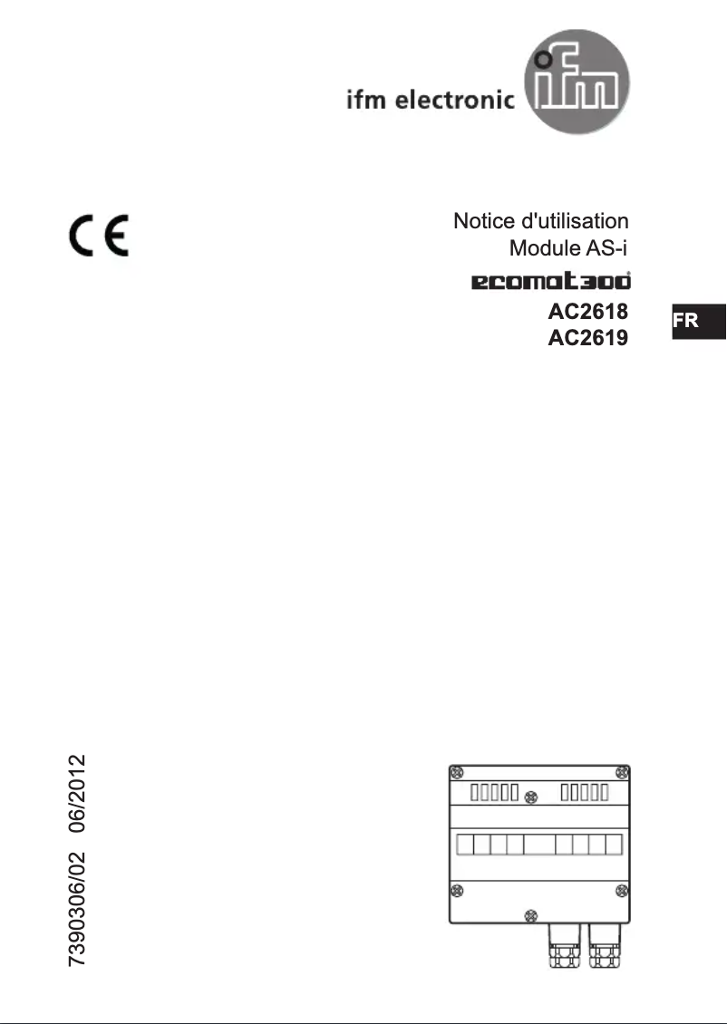 Page 1 of the manual User Manual IFM AC2618