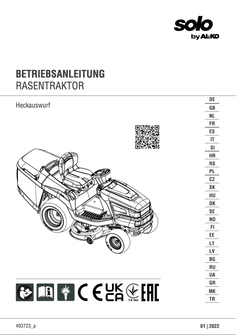 Page 1 of the manual User Manual AL-KO Solo T 23-125.2 HD V2 SD
