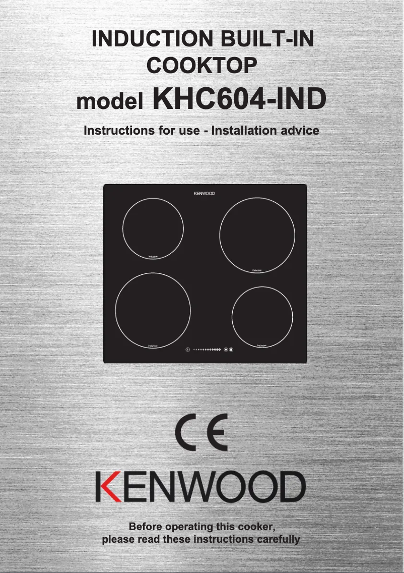 First page image of the manual for KHC604-IND