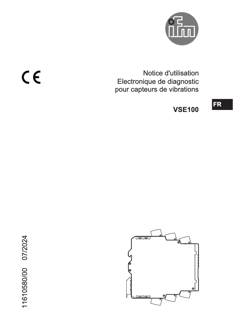 Page 1 of the manual User Manual IFM VSE100