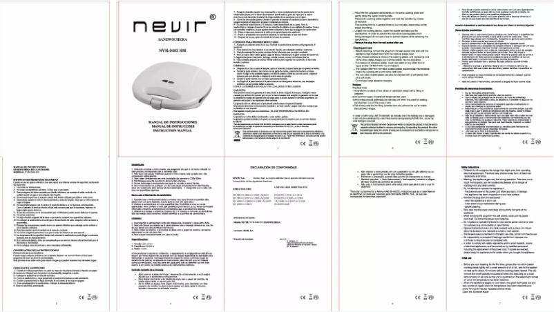 Page 1 of the manual User Manual Nevir NVR-9483 SM