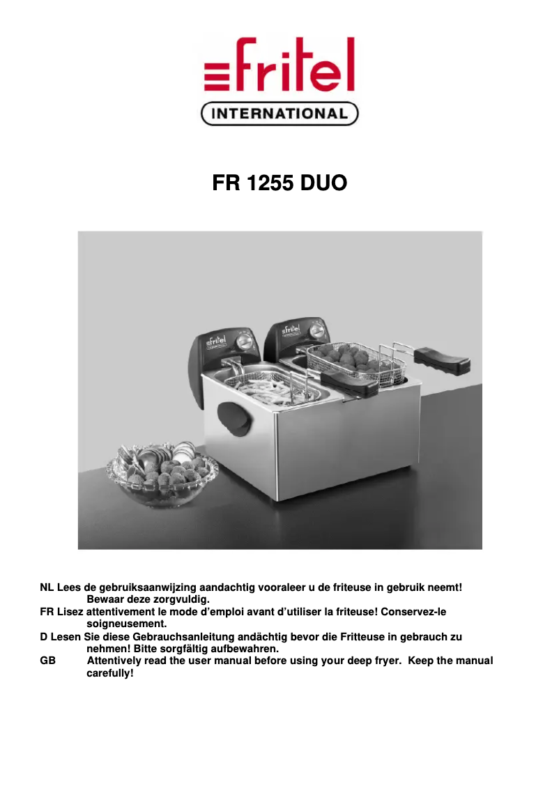 Page 1 of the manual User Manual Fritel FR 1255 Duo