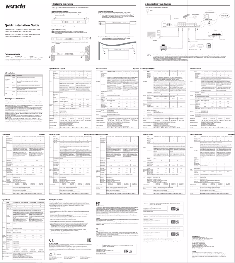 First page image of the manual for TEF1126P-24-250W